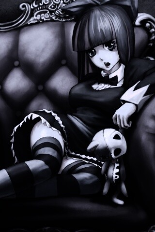 Девочка с куклой котенка обои