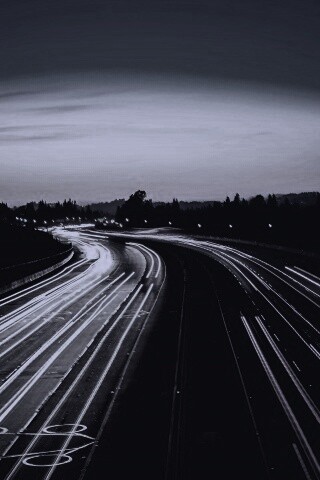 Автострада в огнях обои