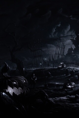 Кладбище на Хэллоувин обои