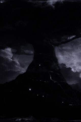 Дерево-город обои