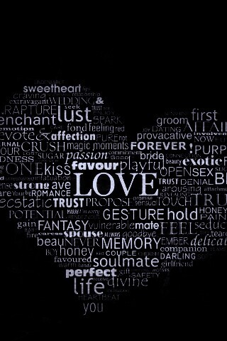 Слова любви обои