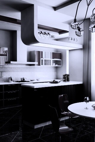 Современная кухня обои