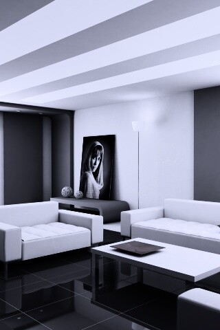 Белая гостинная обои