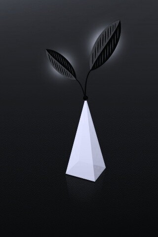 Пирамида и листик обои