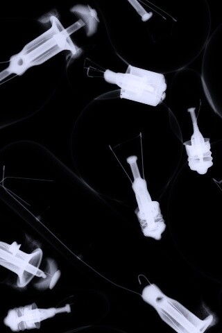 Лампочки под рентгеном обои