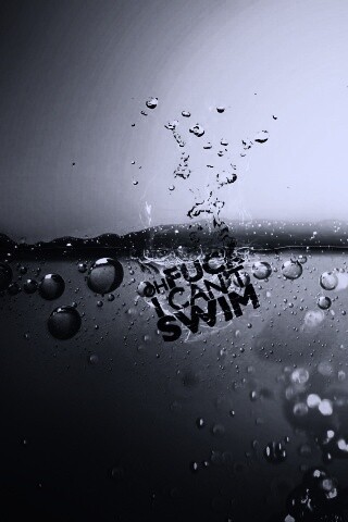 О чёрт, я не умею плавать! обои