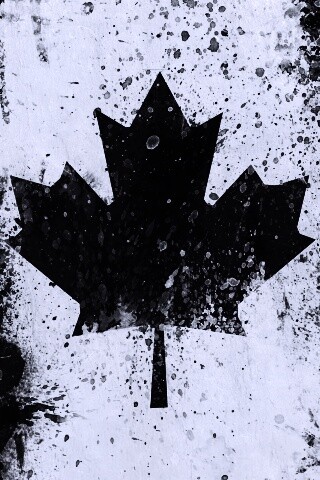 Флаг Канады нарисованный краской обои