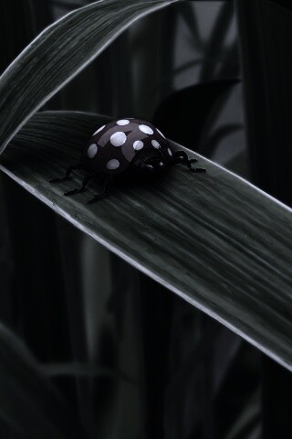 Милая божья коровка робот обои