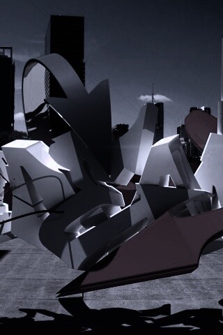 Трехмерное граффити обои