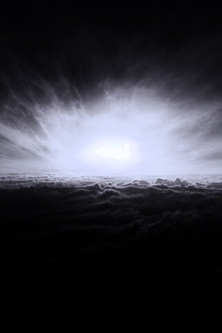 Закат над облаками обои