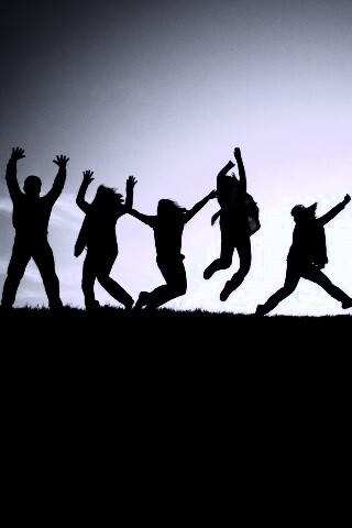 Силуэты людей обои