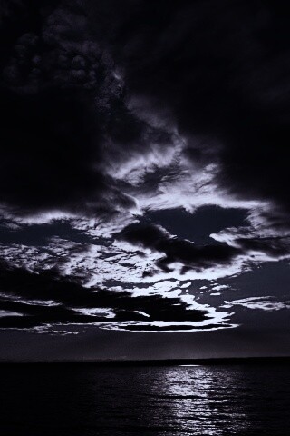 Фиолетовое закатное небо обои