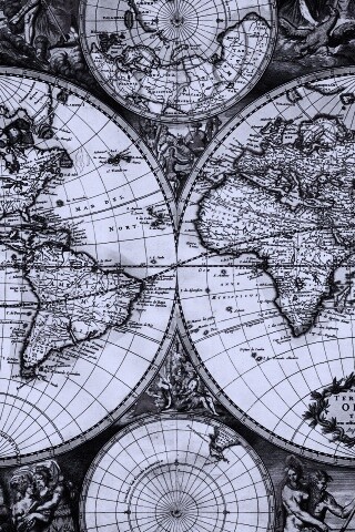 Старинная карта мира обои