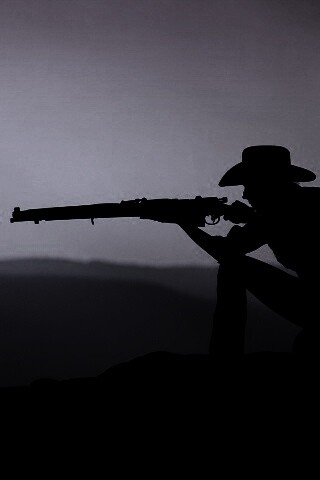 Стрелок на закате обои