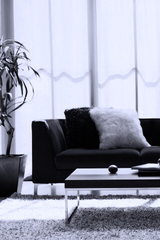 Гостиная с интересным дизайном обои