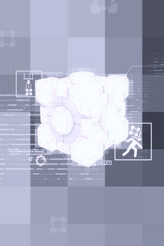 Высокотехнологичный куб из Портал обои