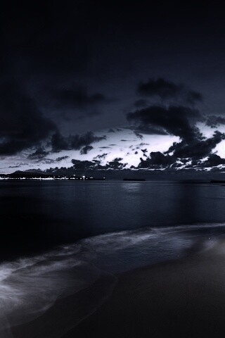 Пляж во франции ночью обои