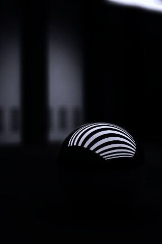 Трехмерный блестящий металлический шарик обои