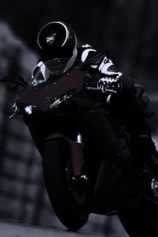 Мотоциклист на Дукати 848 обои