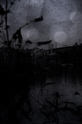 Городок на реке обои