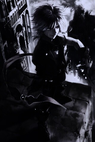 Анимешный парень с горстью кристаллов обои