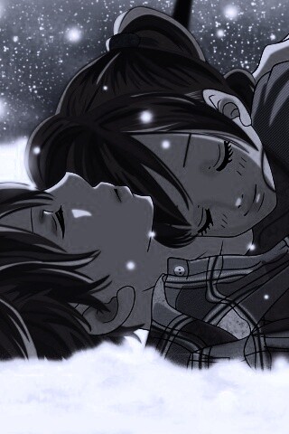 Двое на снегу из Bokura Ga Ita обои