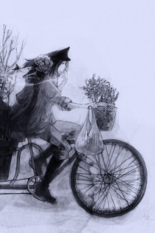 Развозчик цветов в пастельных тонах обои