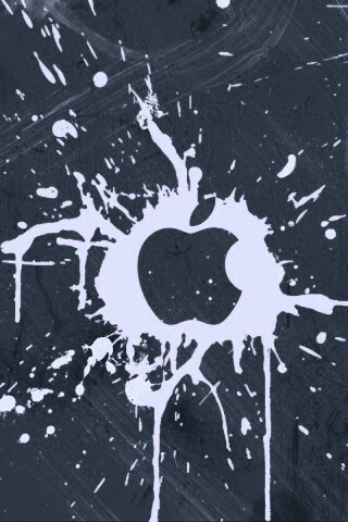 Яблоко в краске обои