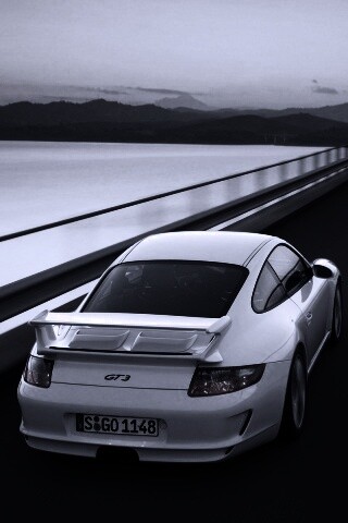 Порше на дамбе обои