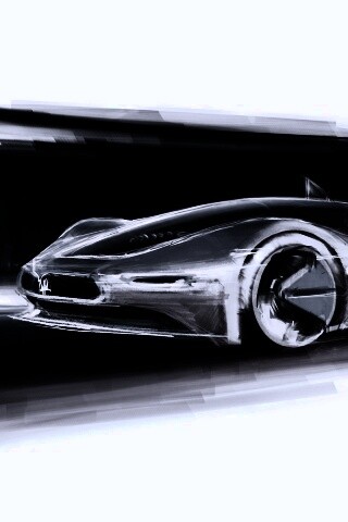 Эскиз Мазерати Birdcage обои