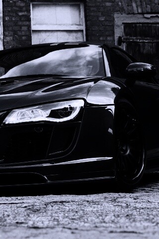 Черная Audi R8 обои