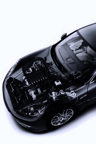 3D схема ходовой Порше обои