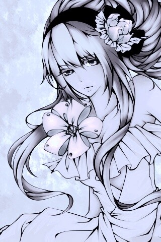 Розововолосый вокалоид обои