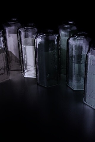 Баночки с цветными жидкостями обои