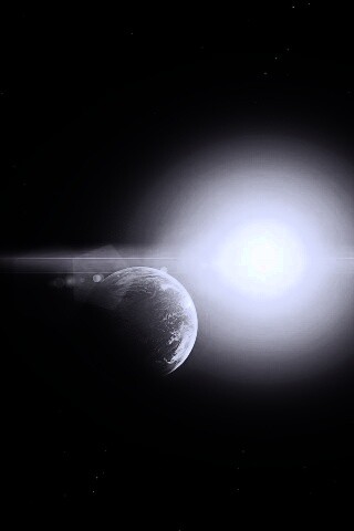Планета на фоне звезды обои