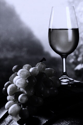 Винная бочка и бокал с белым вином обои