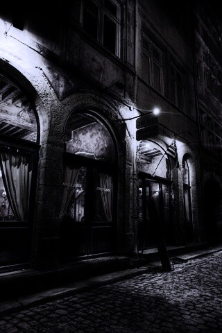 Ночная улочка обои