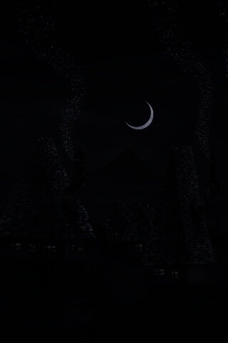 Ночная деревенька обои