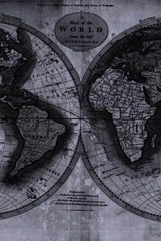 Старинная карта мира обои