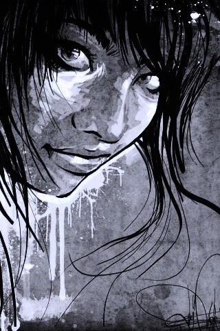 Оригинальный портрет азиатской девушки обои