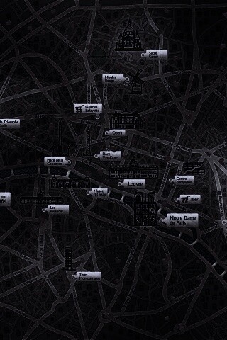Карта Парижа обои