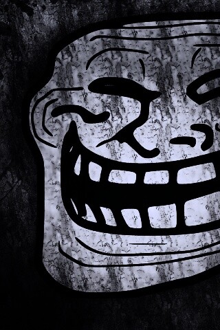 Trollface в стиле гранж обои