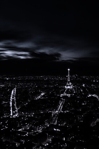 Вид на ночной Париж обои