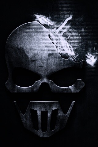 Контур стального черепа обои