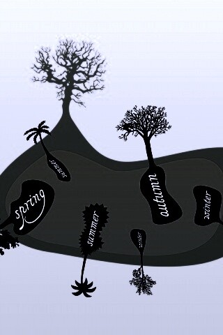 Деревья времен года обои