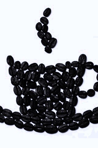 Картина из кофейных зёрен обои