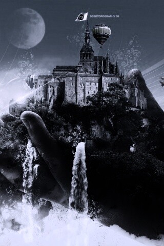 Замок в руке обои