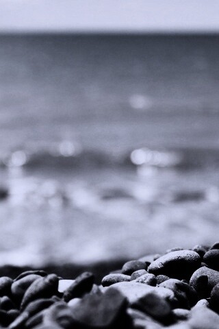 Пляж из гальки обои