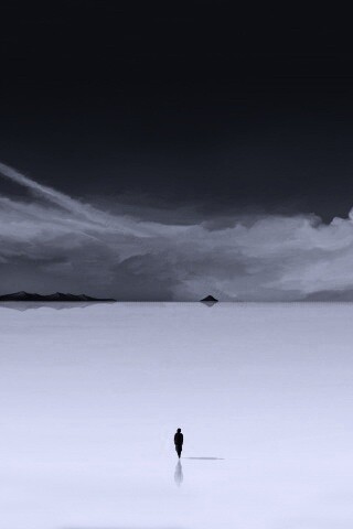 Человек и пустошь обои