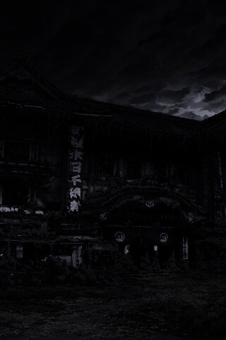 Заброшенное японское здание обои